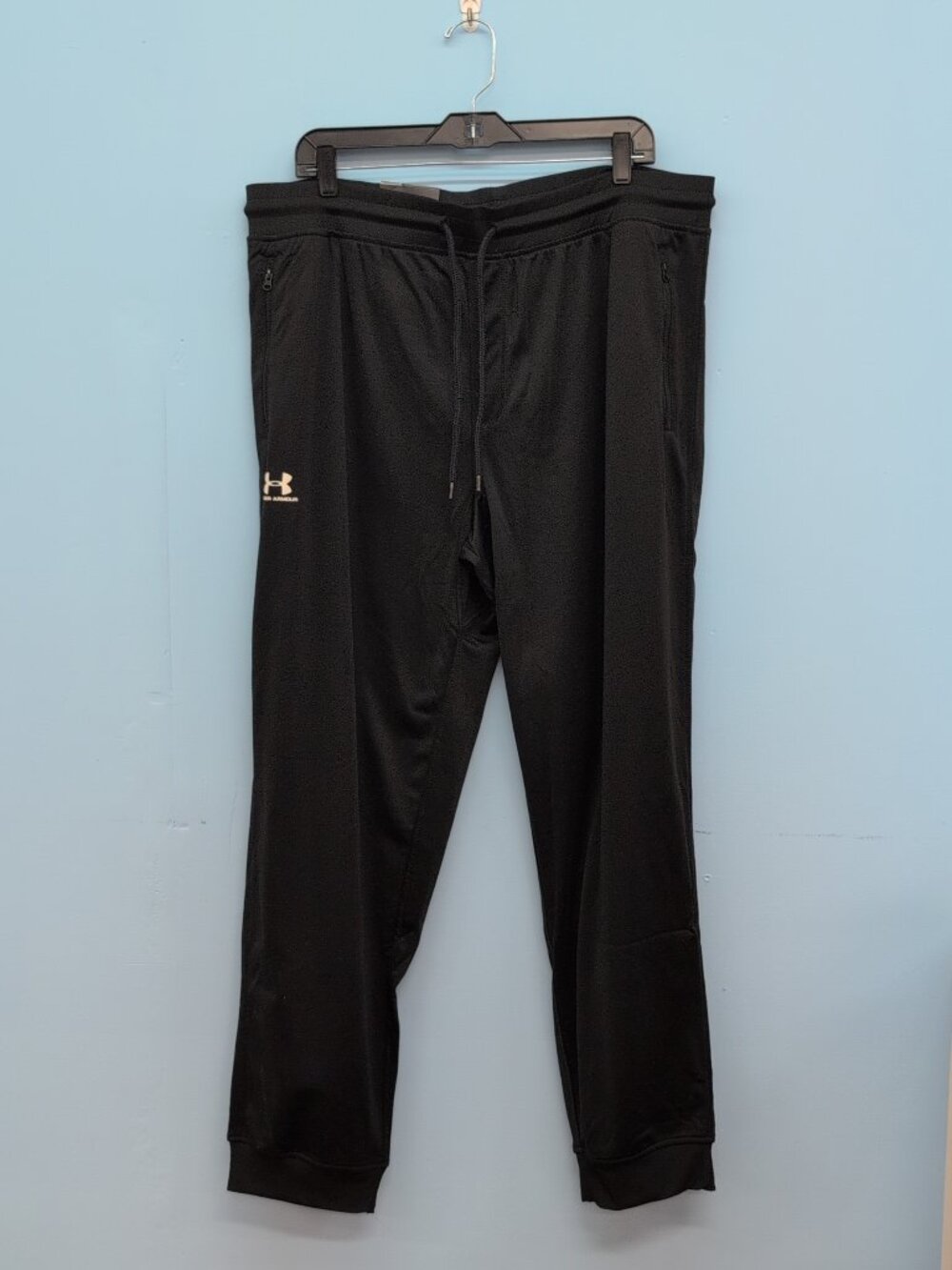 Under Armour Sportstyle Tricot Men’s Drawstring Jogger Pants Size 2XL Black NWT